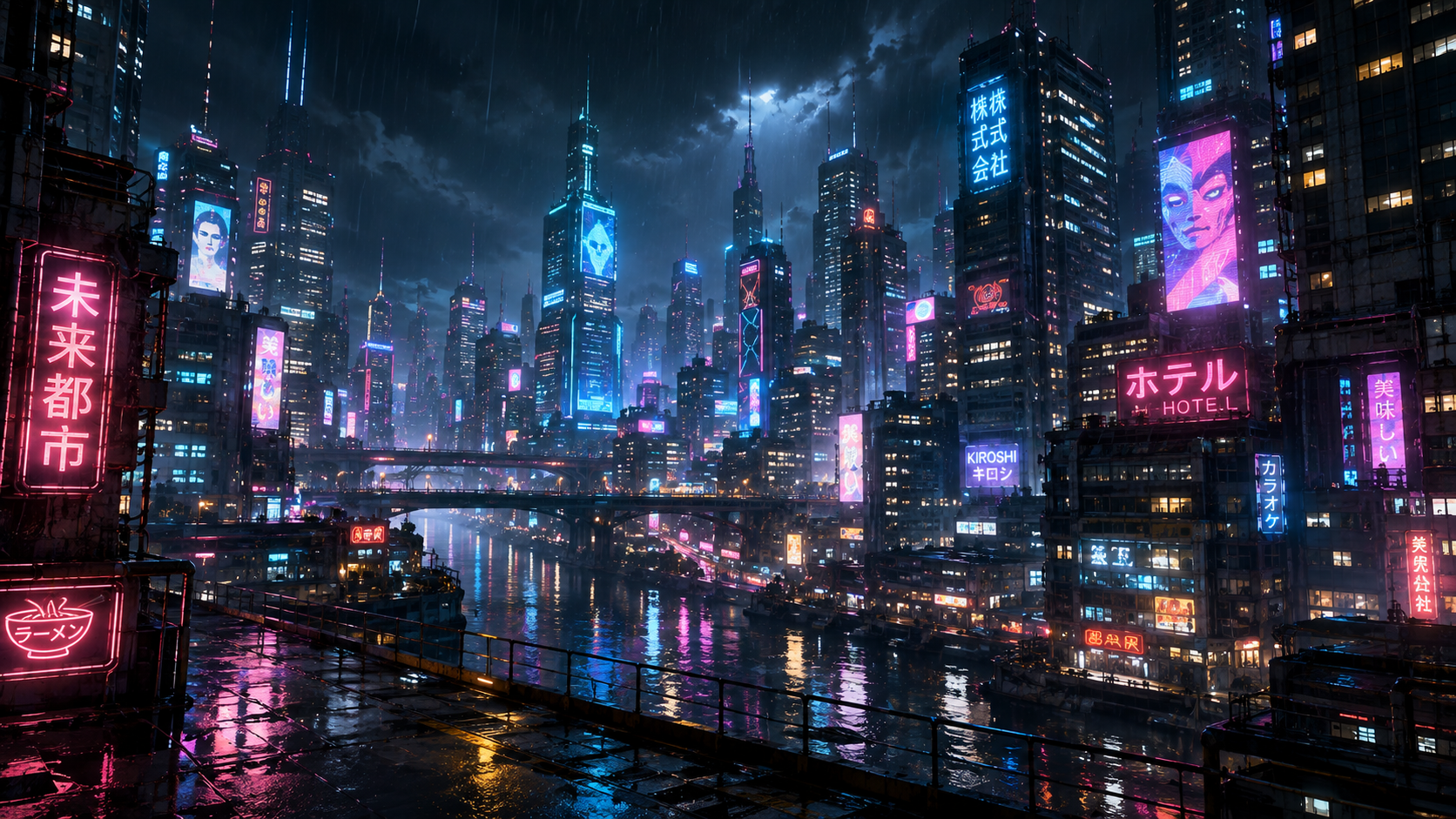 Cyberpunk Waterfront